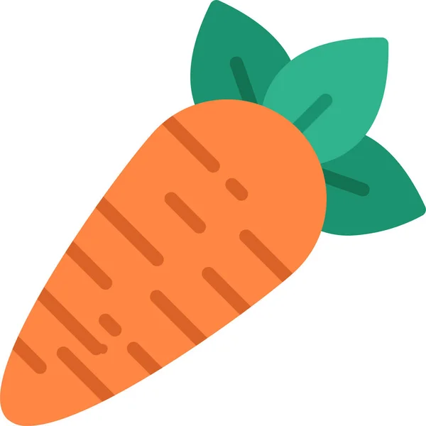 Zanahoria Alimento Vegetal Icono — Vector de stock