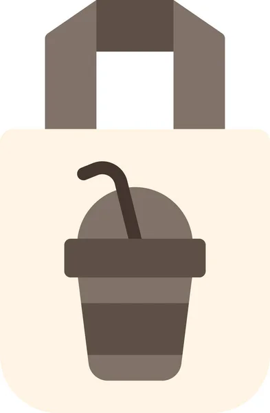 Shoppingpåse Kaffe Ikon — Stock vektor