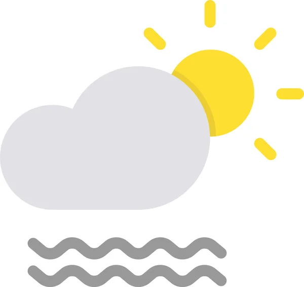 Cloud Day Daytime Icon Flat Style — Stock Vector