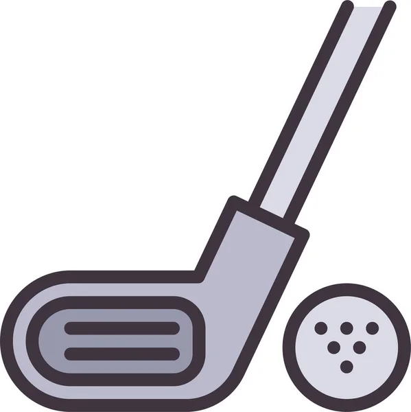 Palo Golf Icono Pelota — Vector de stock