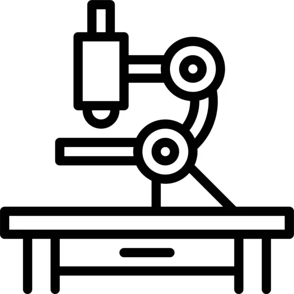 Ícone Científico Ciência Microscópio Estilo Esboço —  Vetores de Stock