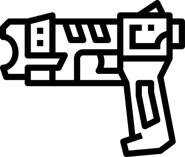 Pistol Skydd Bedövningsikon Militär Krigskategori — Stock vektor