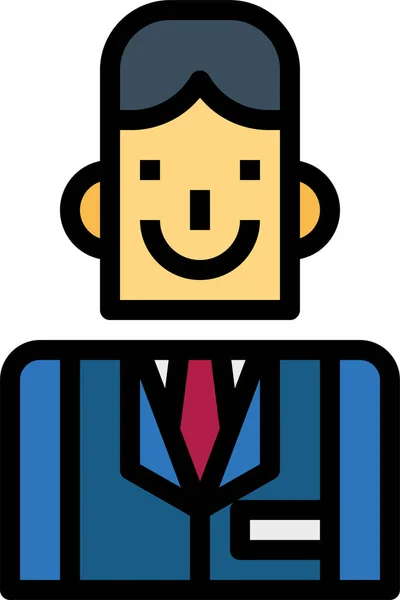 Business Man Office Icon — стоковый вектор