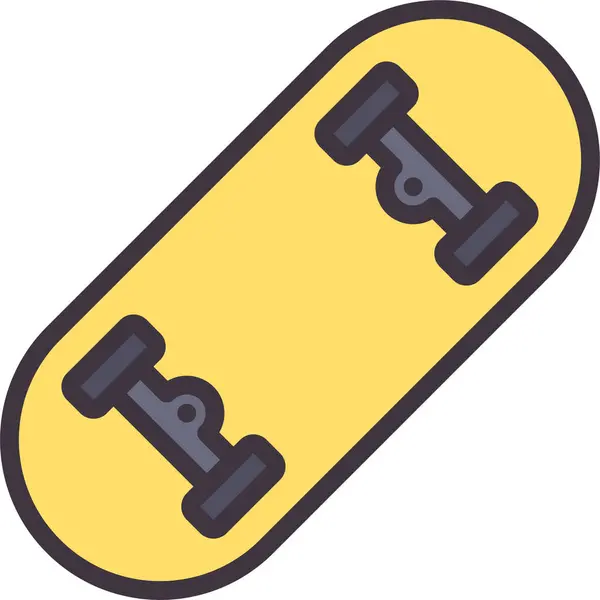Ikone Für Skateboard Ausrüstung — Stockvektor