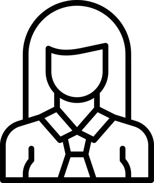 Ikona Dziewczyny Biznesu Avatar — Wektor stockowy