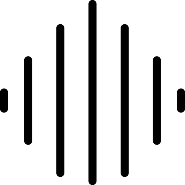 Audio Form Musik Ikone Umriss Stil — Stockvektor