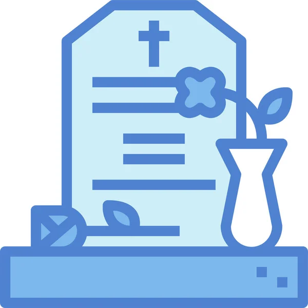 Ikona Hřbitova Mrtvý Hrob — Stockový vektor