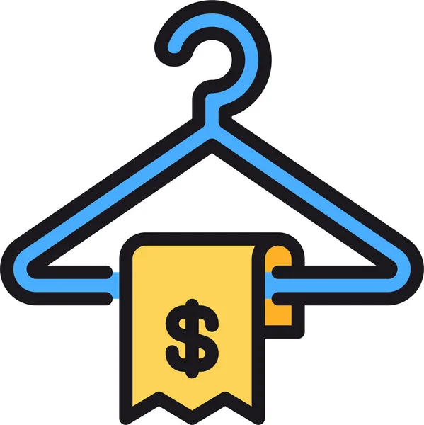 Hanger Εικονίδιο Τιμή Χρήματα — Διανυσματικό Αρχείο