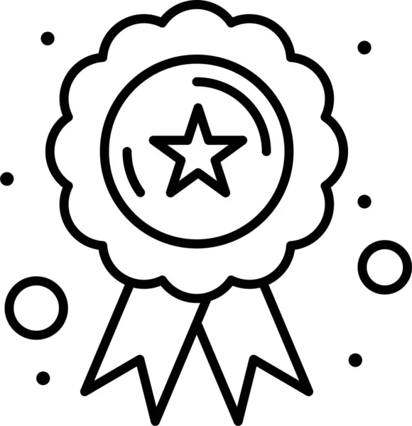 Medaile Odměna Stuha Ikona — Stockový vektor