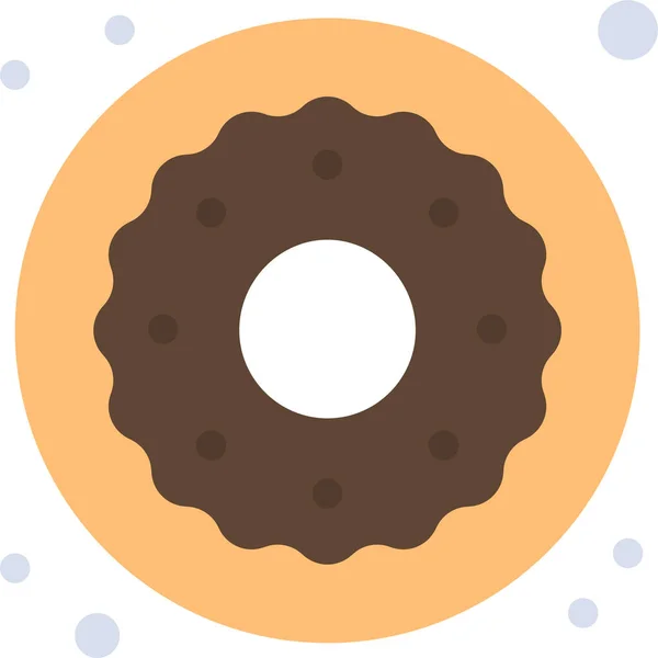 Икона Десертных Пончиков Категории Пищевых Напитков — стоковый вектор