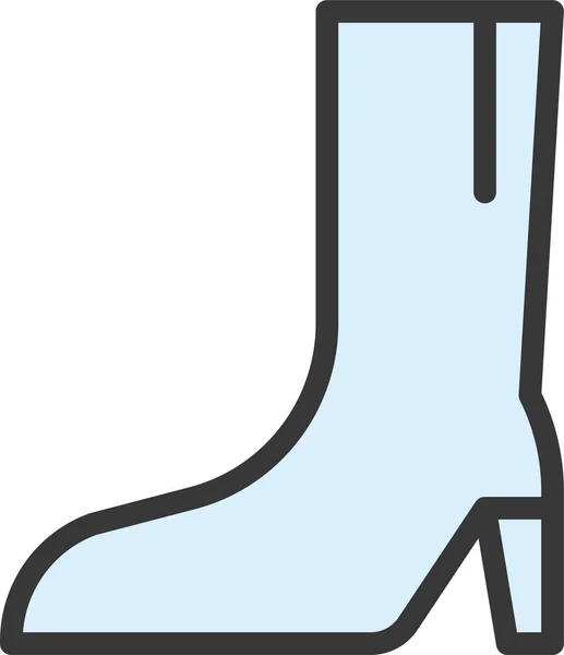 Иконка Обуви Ботинка Стиле Заполненного Контура — стоковый вектор