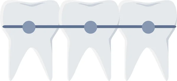 Ortodoncia Icono Odontología Estilo Plano — Vector de stock