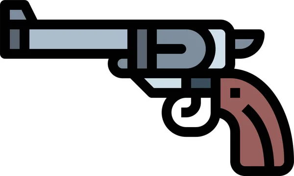 Cowboy Pistol Weapon Icon — Stock Vector