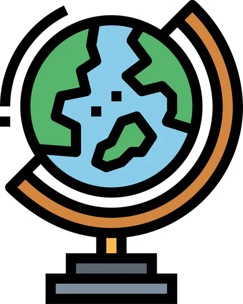 Geography Globe Maps Icon Education School Learning Category — Stock Vector