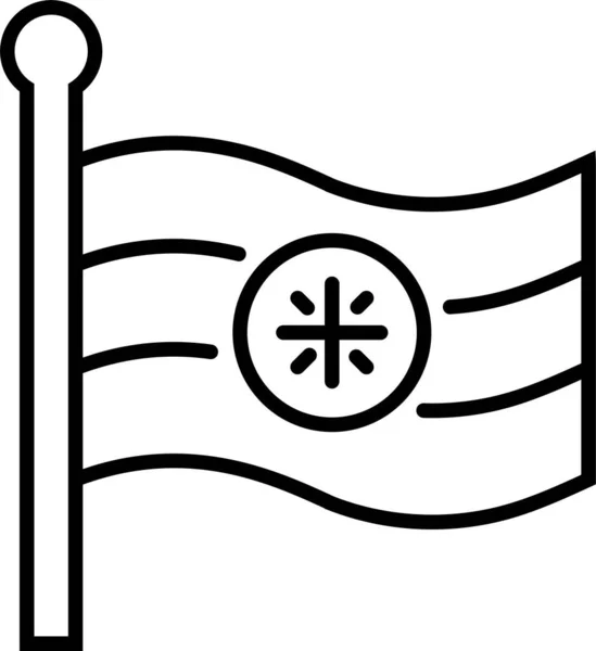 Flaggensymbol Des Landes — Stockvektor