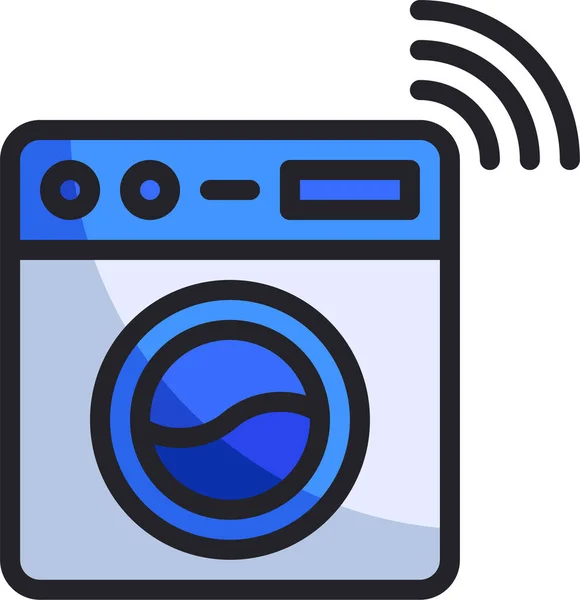 Tvättmaskinsikon Kategorin Elektroniska Apparater — Stock vektor