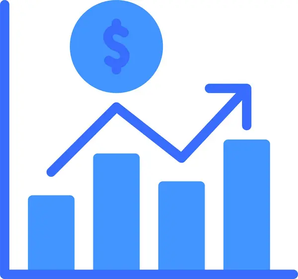 Значок Индикатора Роста Статистики — стоковый вектор
