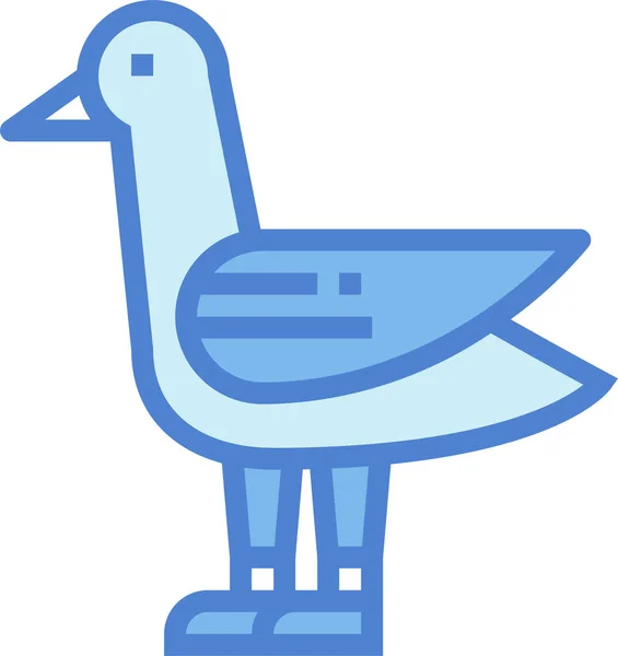 Икона Культуры Животных Птиц Стиле Заполненного Контура — стоковый вектор