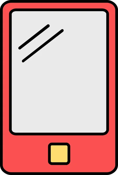 Ícone Iphone Dispositivo Celular Estilo Esboço Preenchido — Vetor de Stock