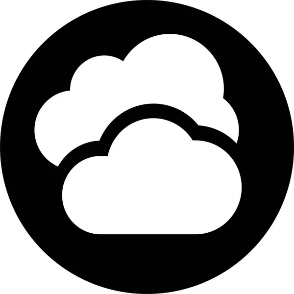 Klimaat Wolk Voorspelling Pictogram Solide Stijl — Stockvector