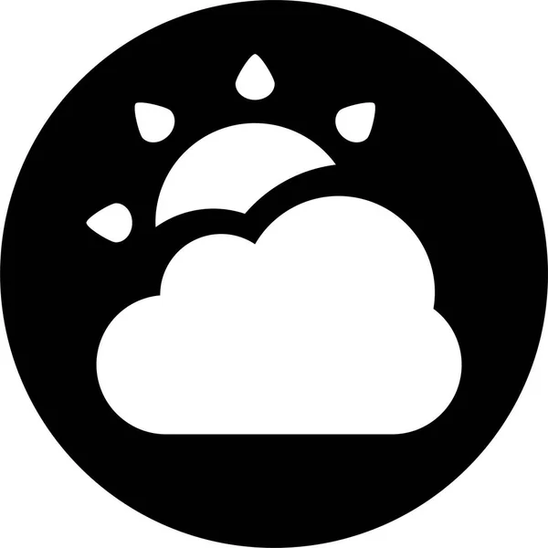 Climate Cloud Forecast Icon Solid Style — Stock Vector