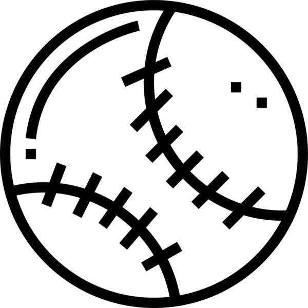 Ball Baseball Competition Icon Outline Style — Stock Vector