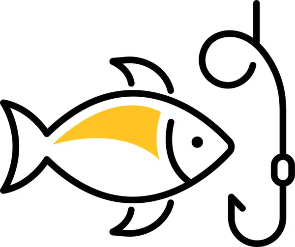 낚시용 물고기 아이콘 — 스톡 벡터
