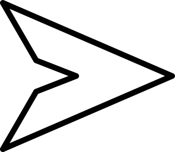 Pfeil Schnittstelle Papier Symbol — Stockvektor
