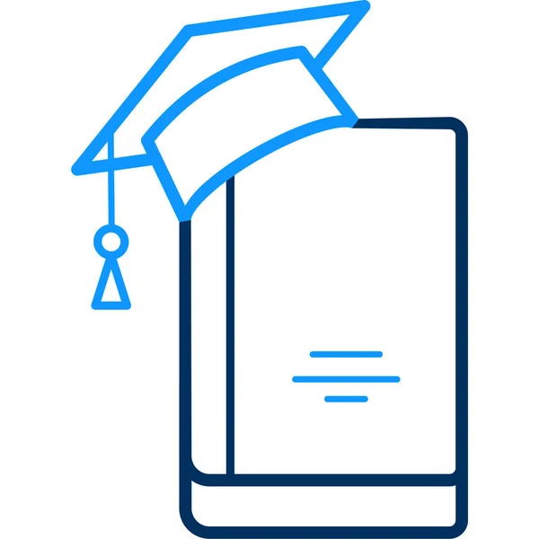 Graduate Library Student Icon Outline Style — Stock Vector