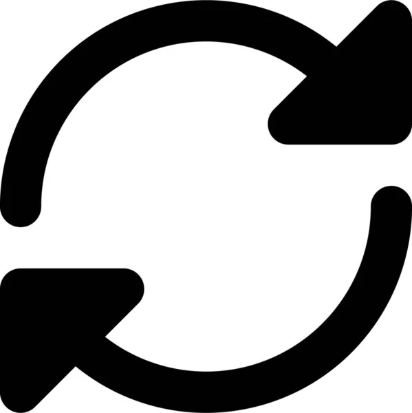 Pfeil Zyklus Interface Symbol Solidem Stil — Stockvektor