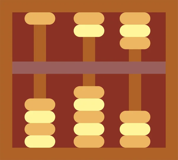 Abacus Calculando Icono China Estilo Plano — Archivo Imágenes Vectoriales