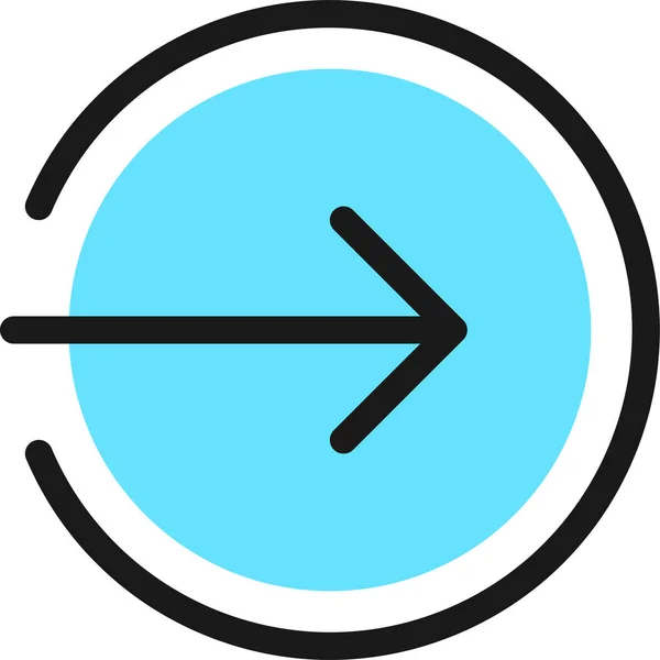 Logout Filled Outline Icon Icon Filled Outline Style — 图库矢量图片