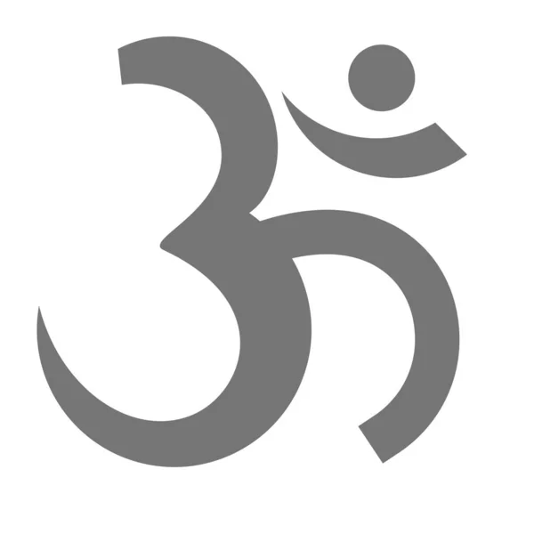 Hinduismus Religion Symbol Solidem Stil — Stockvektor