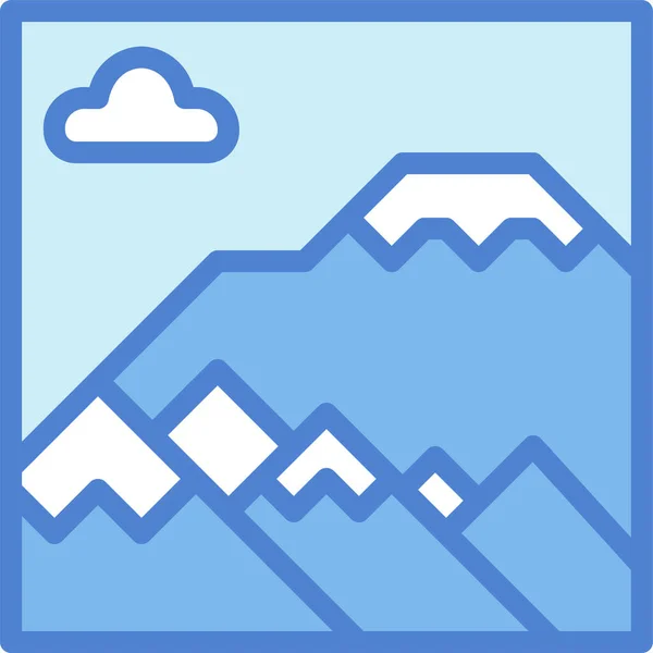 Nube Hielo Paisaje Icono — Archivo Imágenes Vectoriales