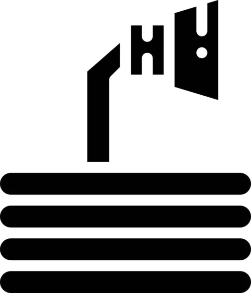 Druppelslang Pictogram Solide Stijl — Stockvector