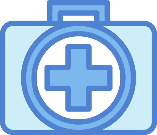 Cuidado Emergencia Icono Primeros Auxilios Estilo Contorno Lleno — Archivo Imágenes Vectoriales