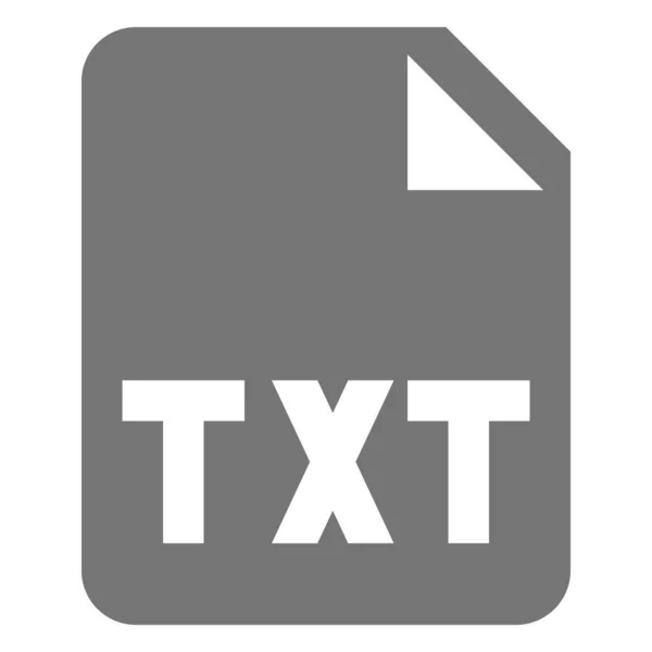 Icono Extensión Archivo Txt Estilo Sólido — Archivo Imágenes Vectoriales