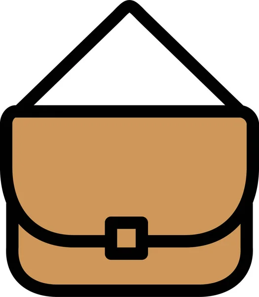 Accessoires Tas Kleding Pictogram Gevulde Outline Stijl — Stockvector