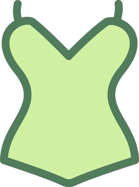 Значок Одежды Бикини Стиле Заполненного Контура — стоковый вектор