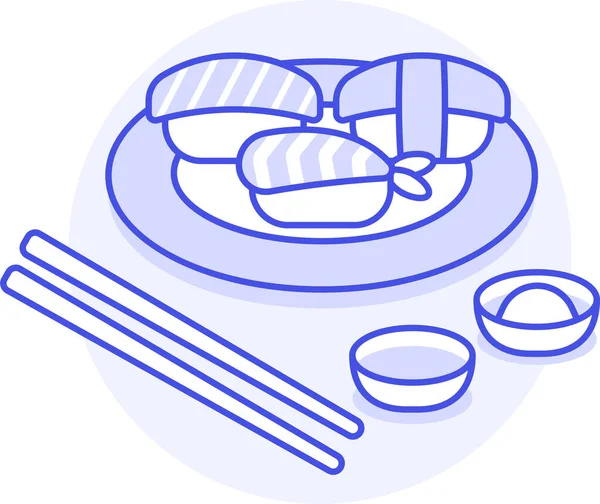 Asiatische Essstäbchen Kulinarik Ikone Der Kategorie Lebensmittel Getränke — Stockvektor