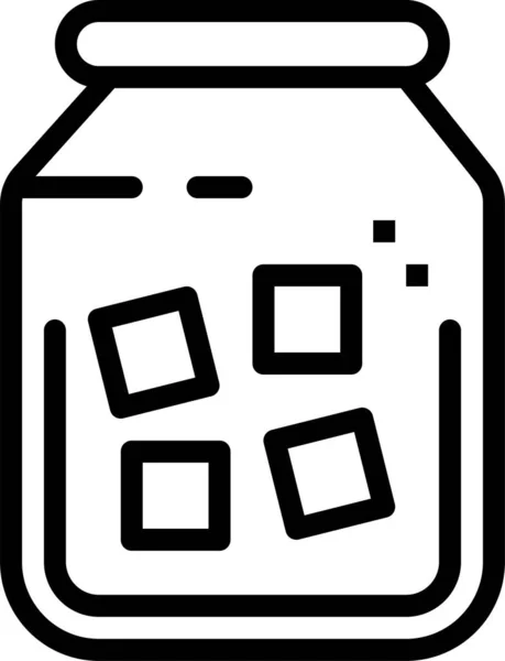 Икона Сладких Кубиков Сахара Категории Пищевых Напитков — стоковый вектор