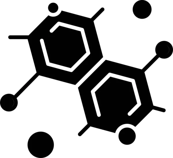 Ícone Ciência Molecular Químico — Vetor de Stock