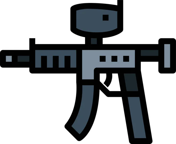 Aventura Pistola Paintball Icono Categoría Guerra Militar — Vector de stock