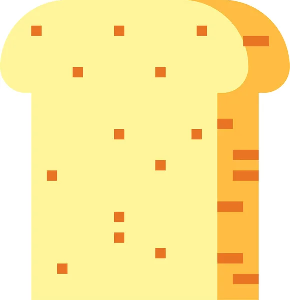 Stokbrood Brood Pictogram Platte Stijl — Stockvector