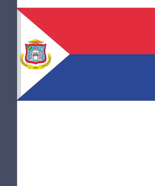 Bandeira País Maarten Ícone Estilo Plano — Vetor de Stock