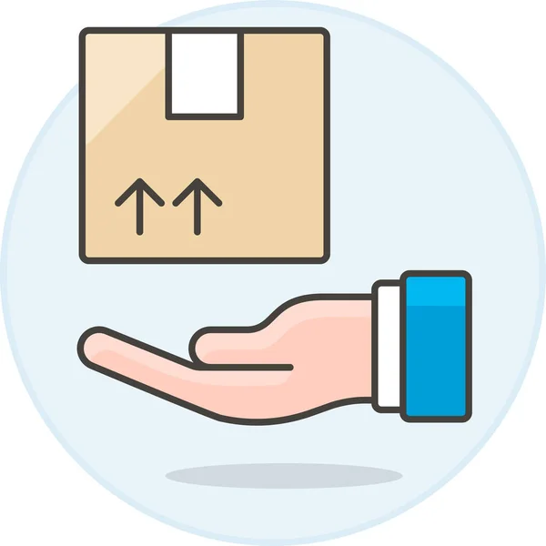 Box Chain Delivery Icon Business Management Category — 图库矢量图片
