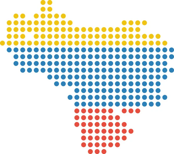 Mapa Venezuela Icono Ubicación Estilo Plano — Vector de stock