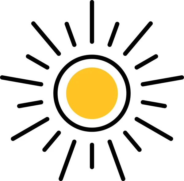 Słońce Lato Pogoda Ikona — Wektor stockowy