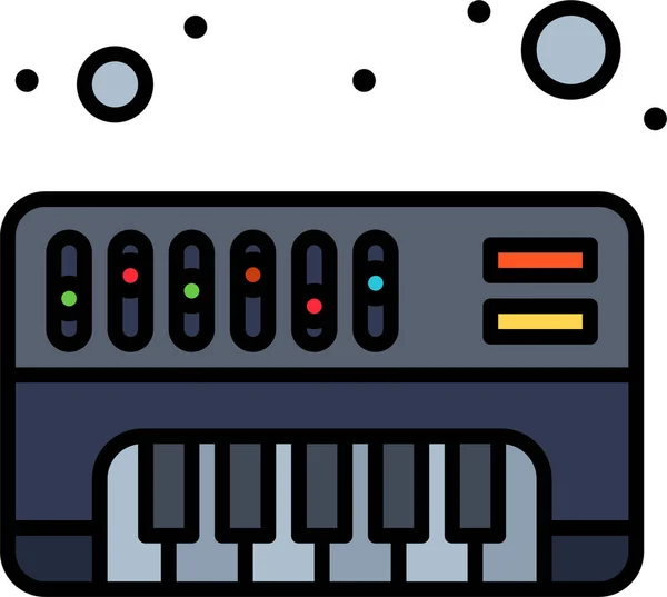 Аналогова Електронна Піктограма Синтезатора Заповненому Стилі — стоковий вектор