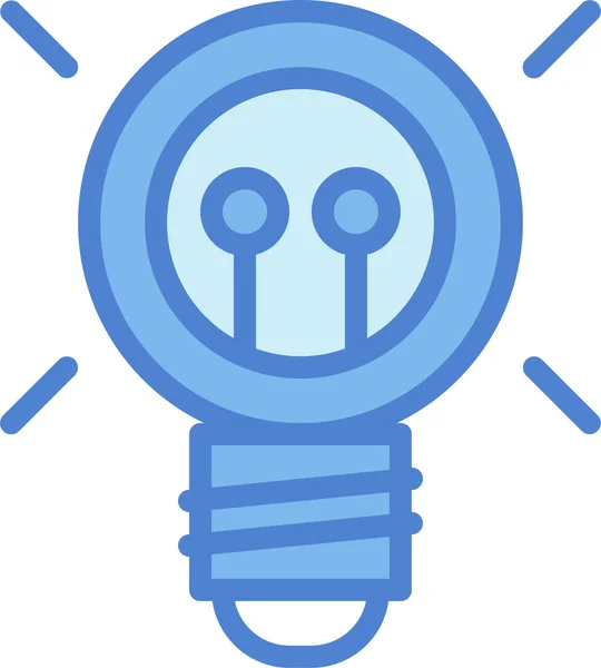 Icône Idée Électricité Ampoule Dans Style Contour Rempli — Image vectorielle